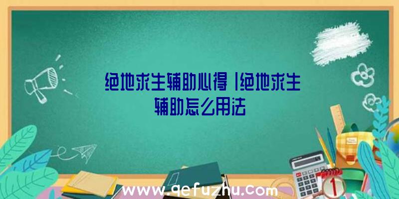 「绝地求生辅助心得」|绝地求生辅助怎么用法